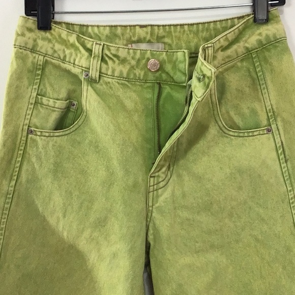 BDG High Rise Loose Baggy Lime Green Pants Size 24 NEW - Picture 6 of 9
